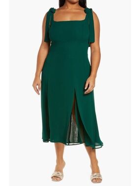 NEW Reformation Twilight Dress Emerald 20 Plus Size